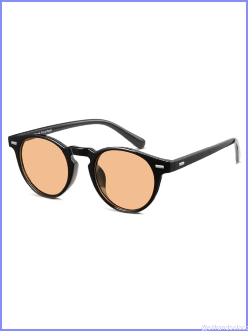 Retro Round Polarized Sunglasses TR90 Frame UV400 Full Frame